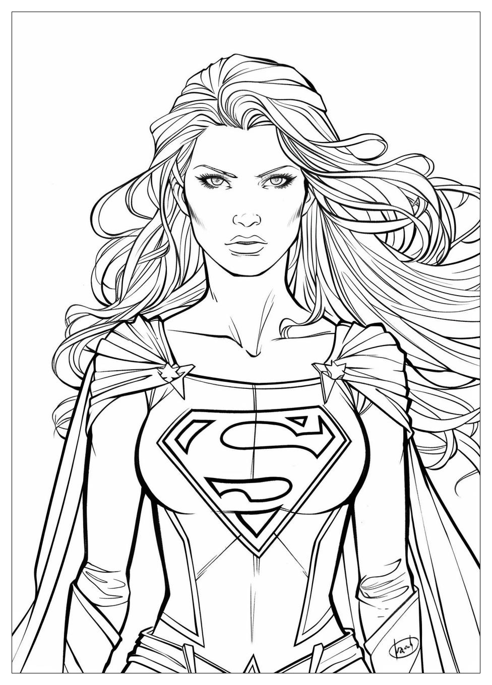 Supergirl Coloring Pages-3