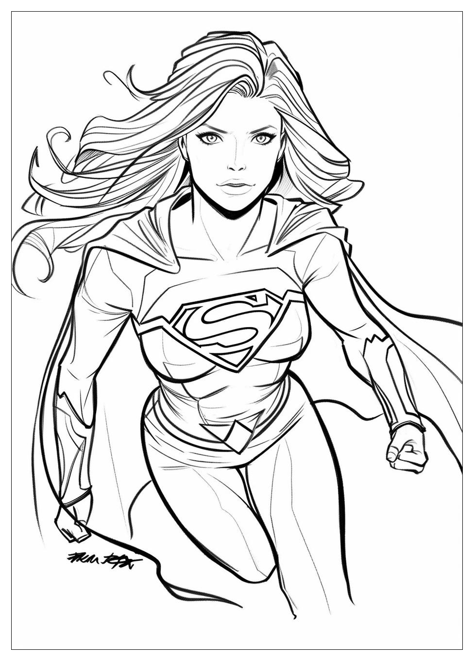 Supergirl Coloring Pages-4