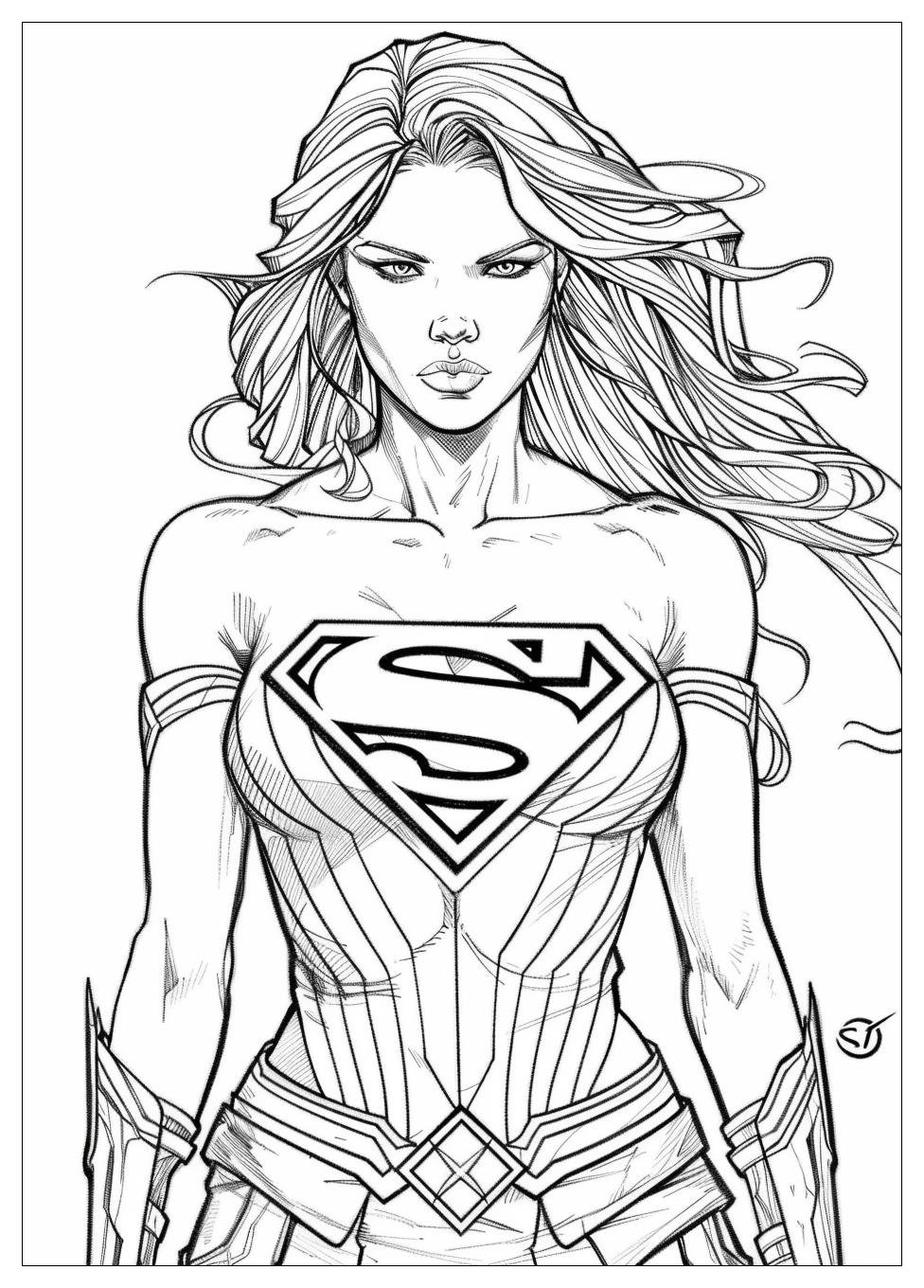 Supergirl Coloring Pages-5