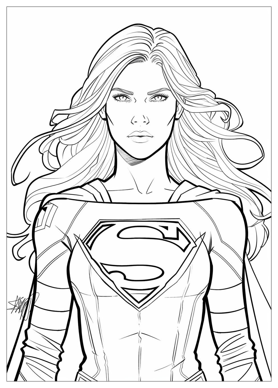 Supergirl Coloring Pages-7