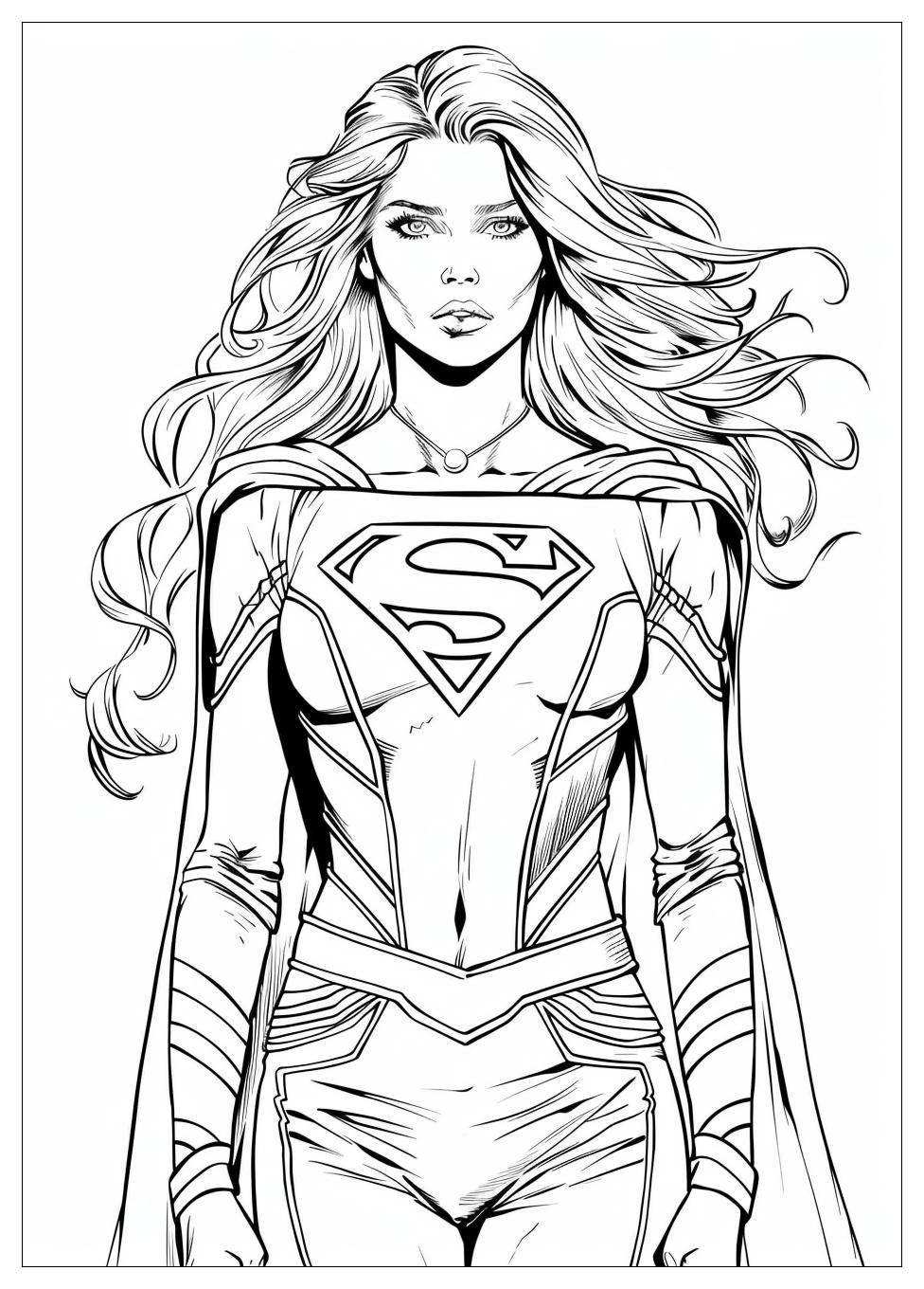 Supergirl Coloring Pages-9