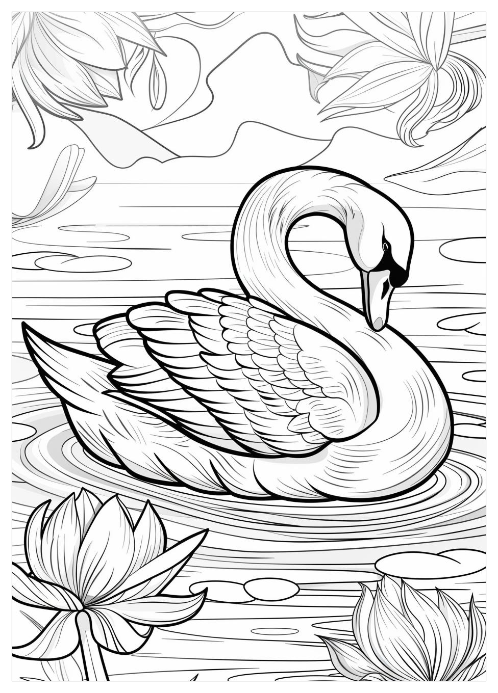 Swan Coloring Pages-1