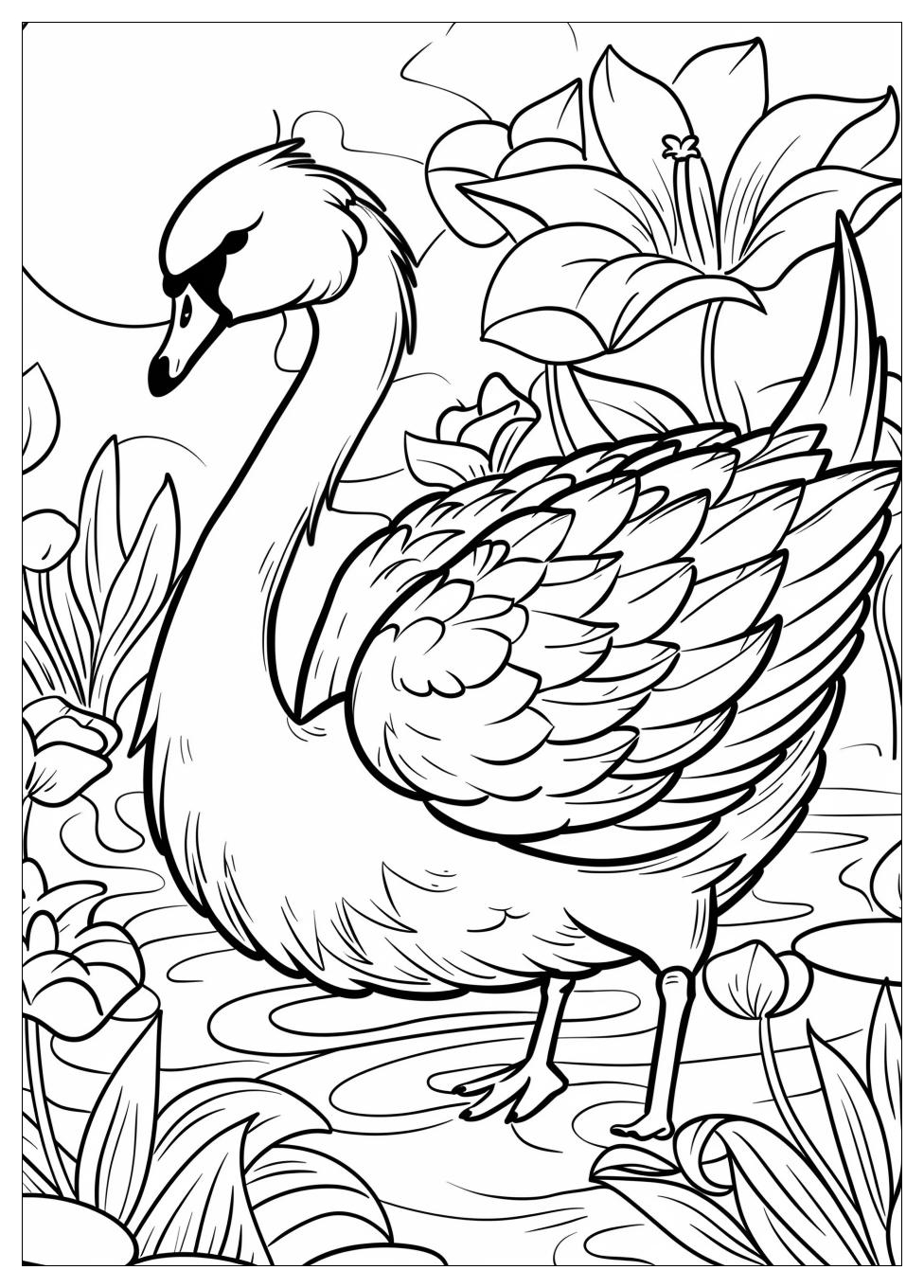 Swan Coloring Pages-10