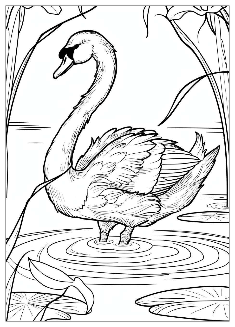 Swan Coloring Pages-11