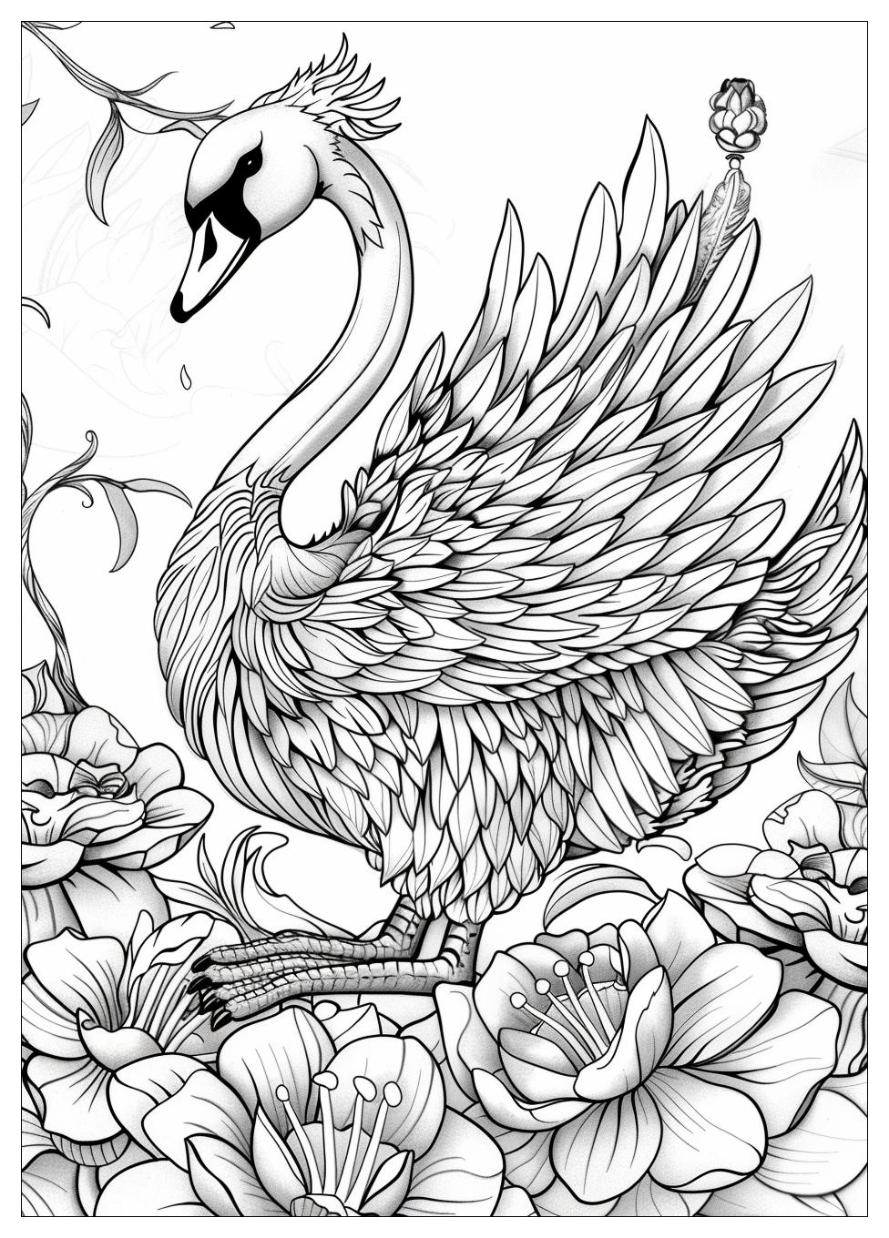 Swan Coloring Pages-14