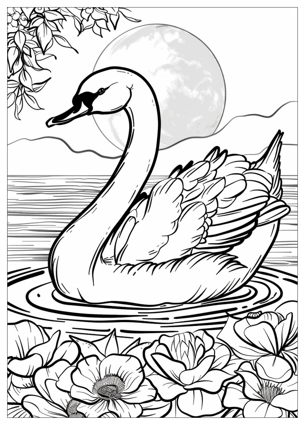 Swan Coloring Pages-2