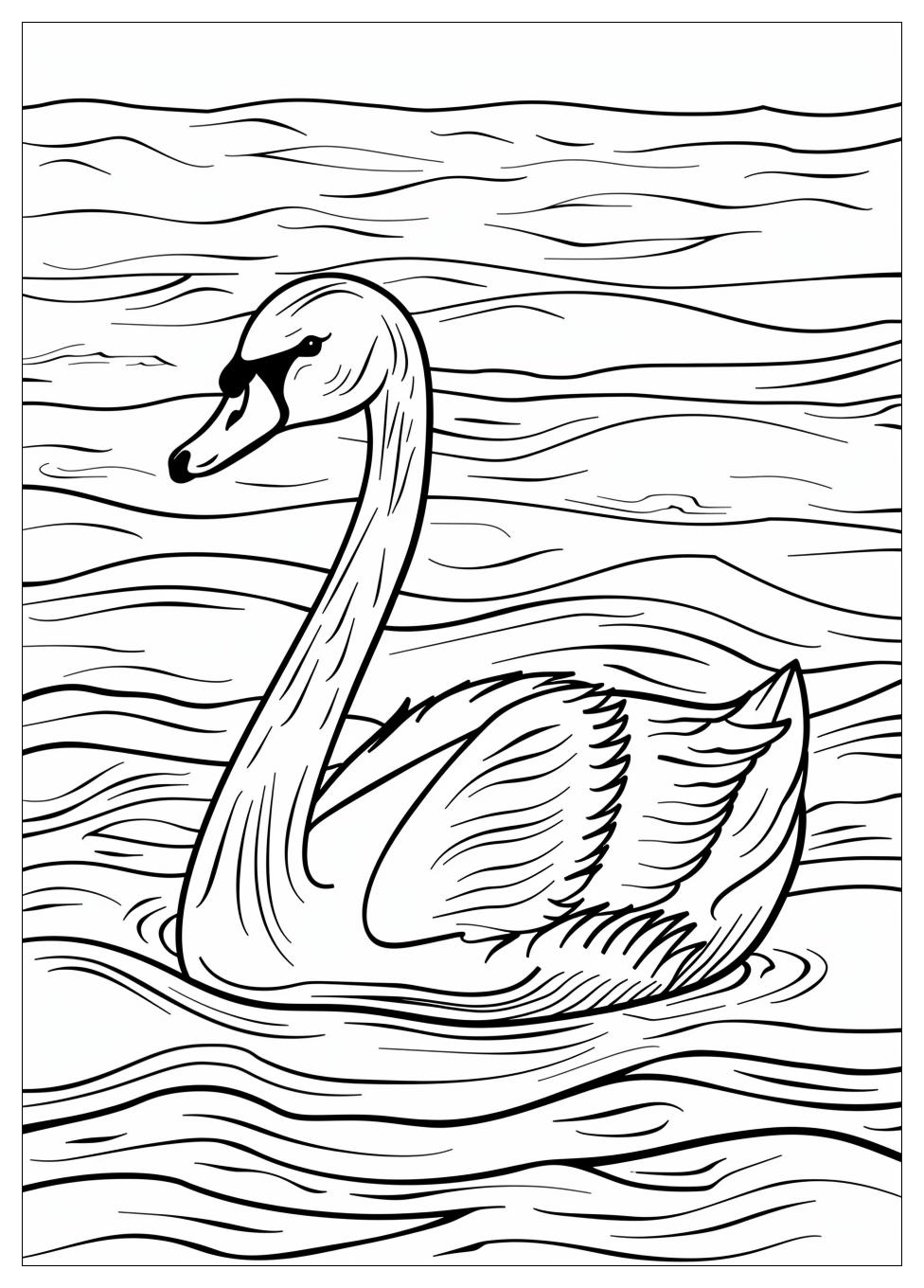 Swan Coloring Pages-8