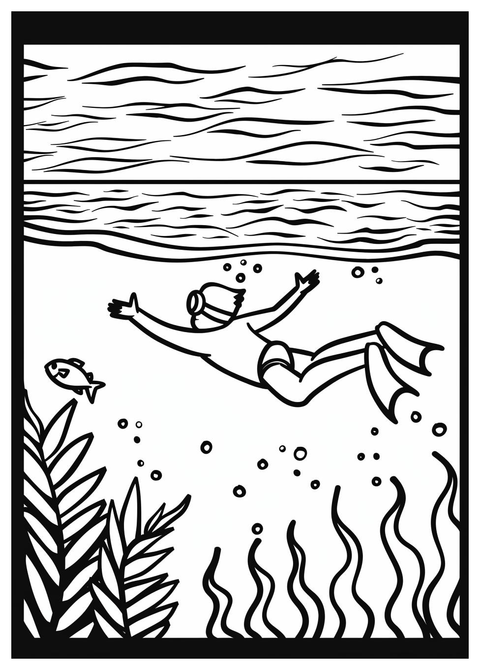 Swimming Coloring Pages-6