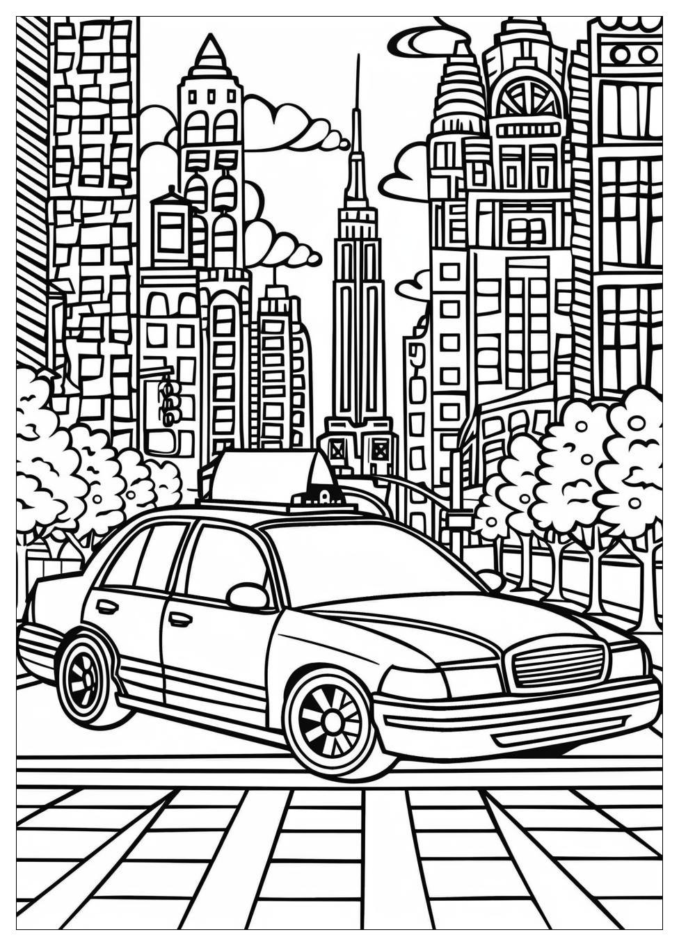 Taxi Coloring Pages-10