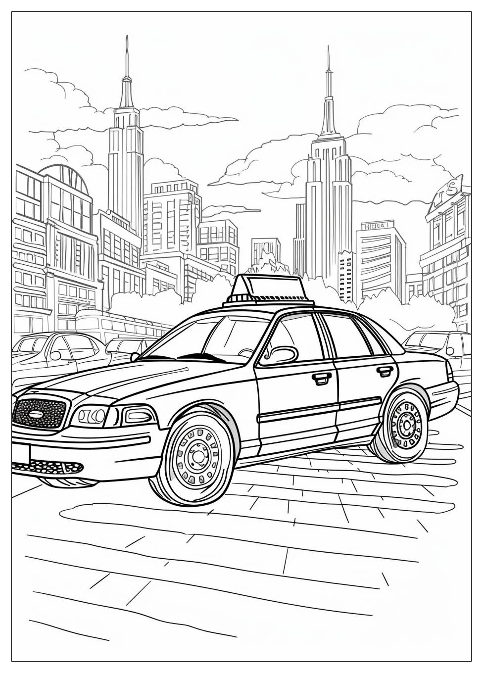 Taxi Coloring Pages-11