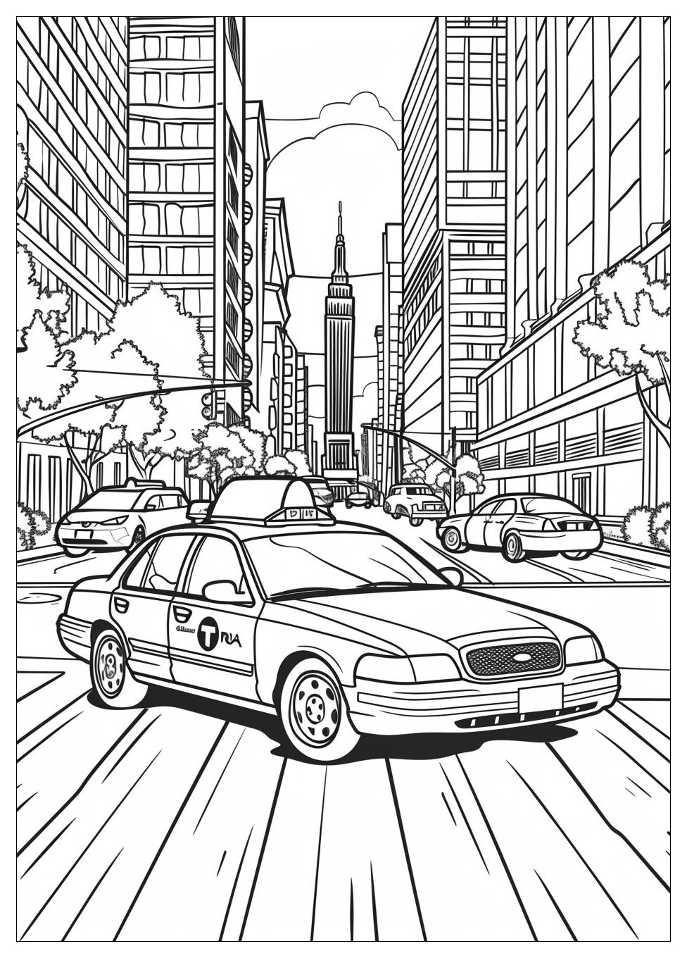 Taxi Coloring Pages-13