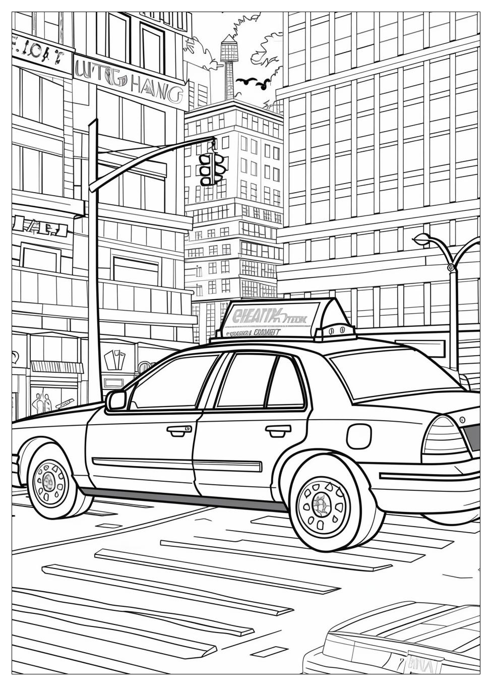 Taxi Coloring Pages-14