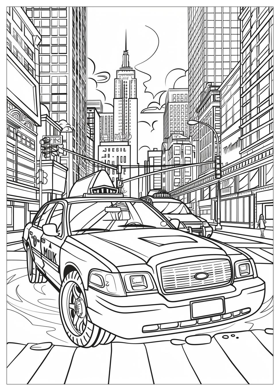 Taxi Coloring Pages-15