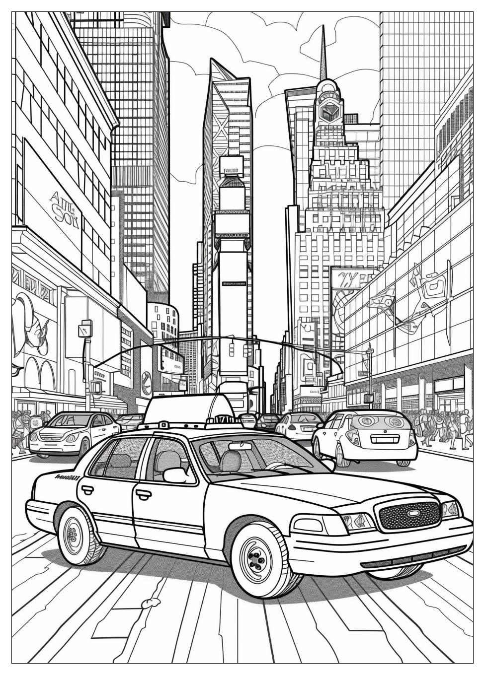 Taxi Coloring Pages-16