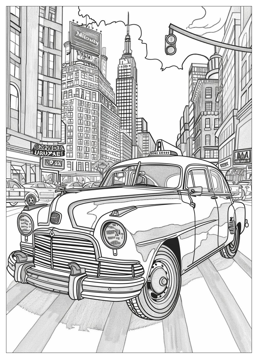 Taxi Coloring Pages-19