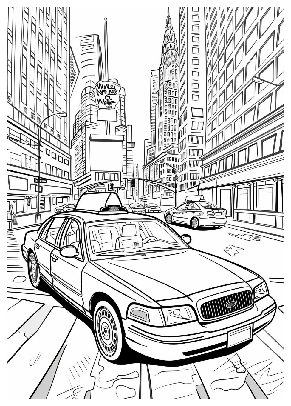 Taxi Coloring Pages-20