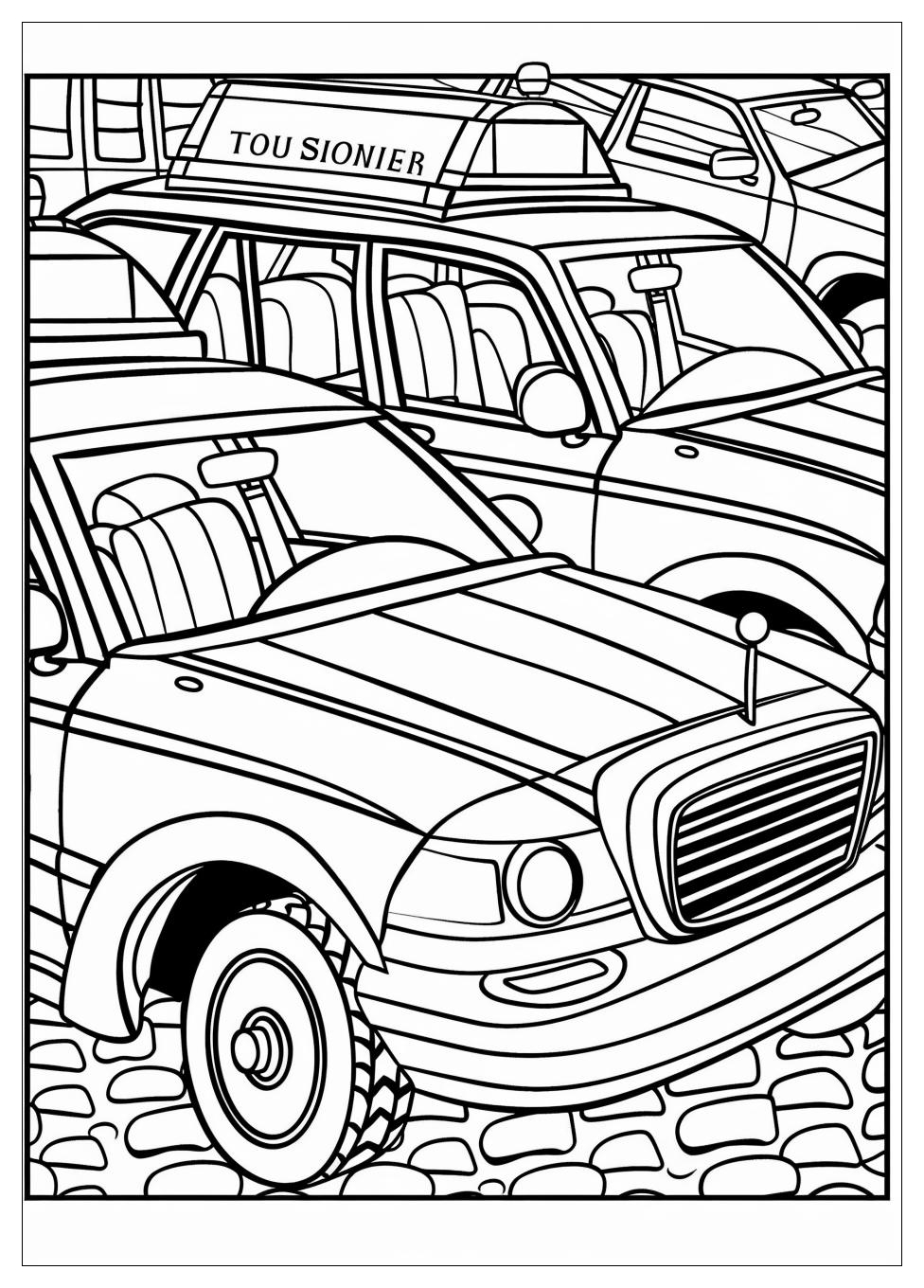 Taxi Coloring Pages-3