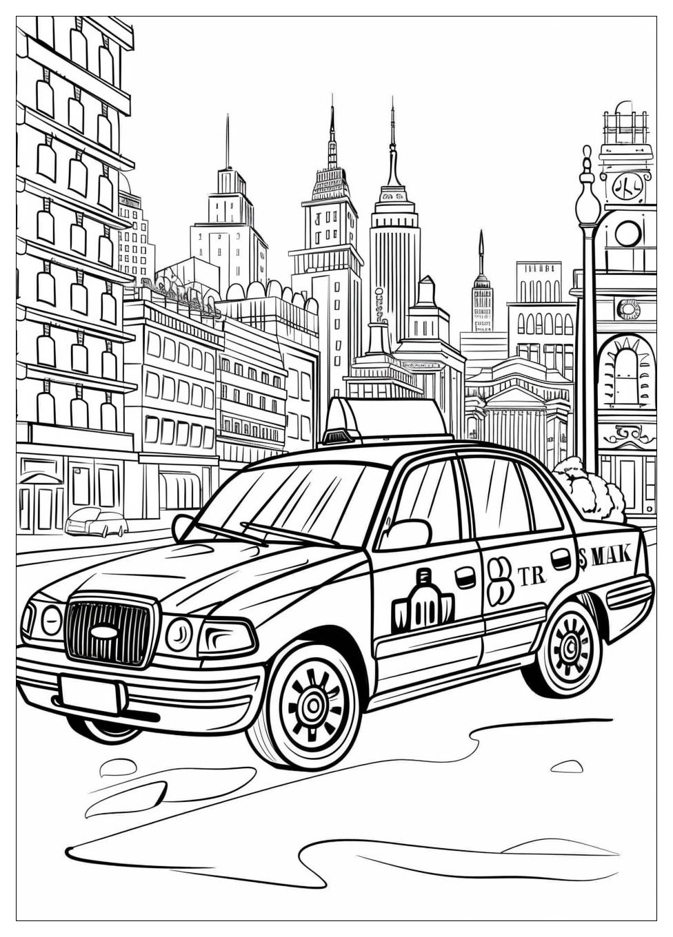 Taxi Coloring Pages-4