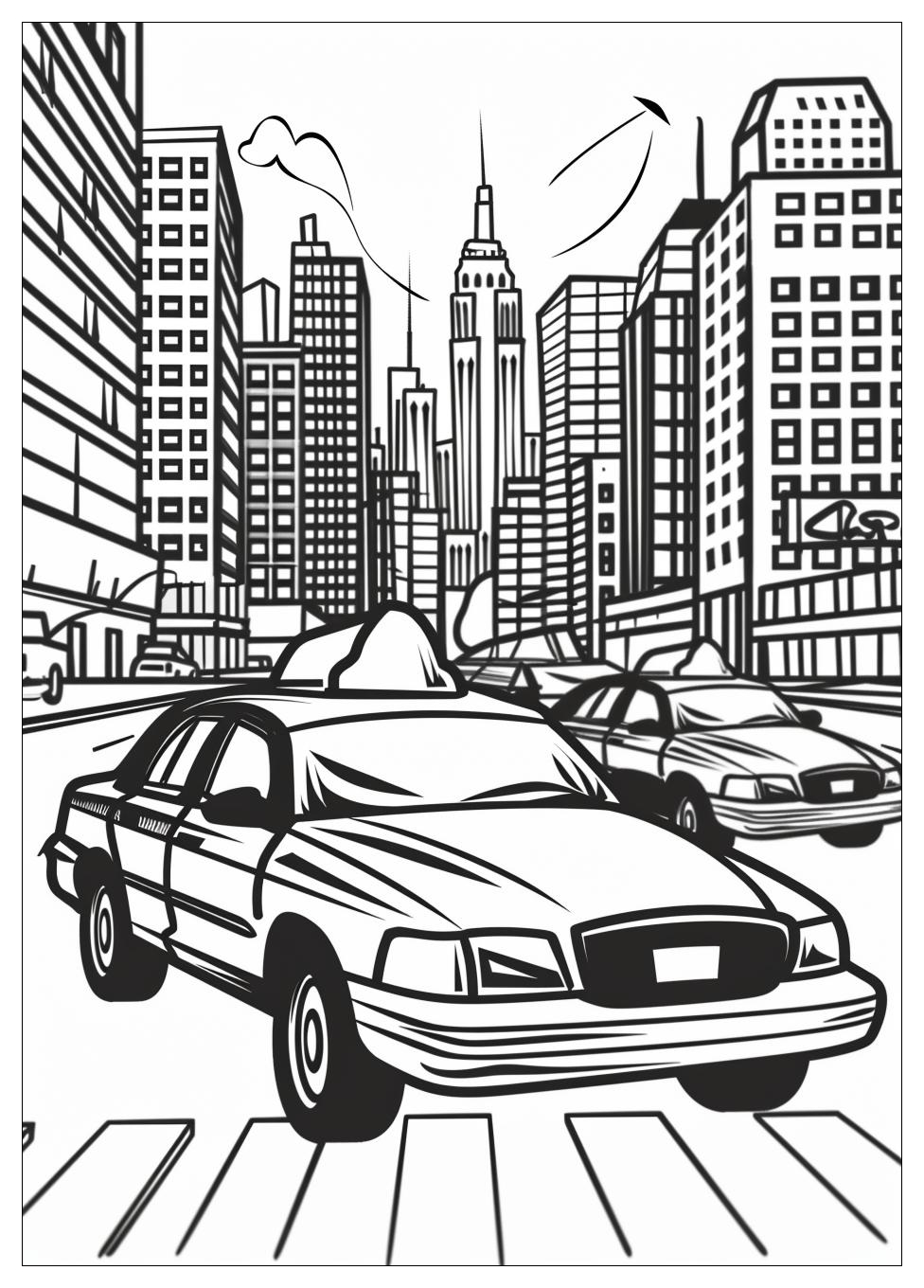 Taxi Coloring Pages-5