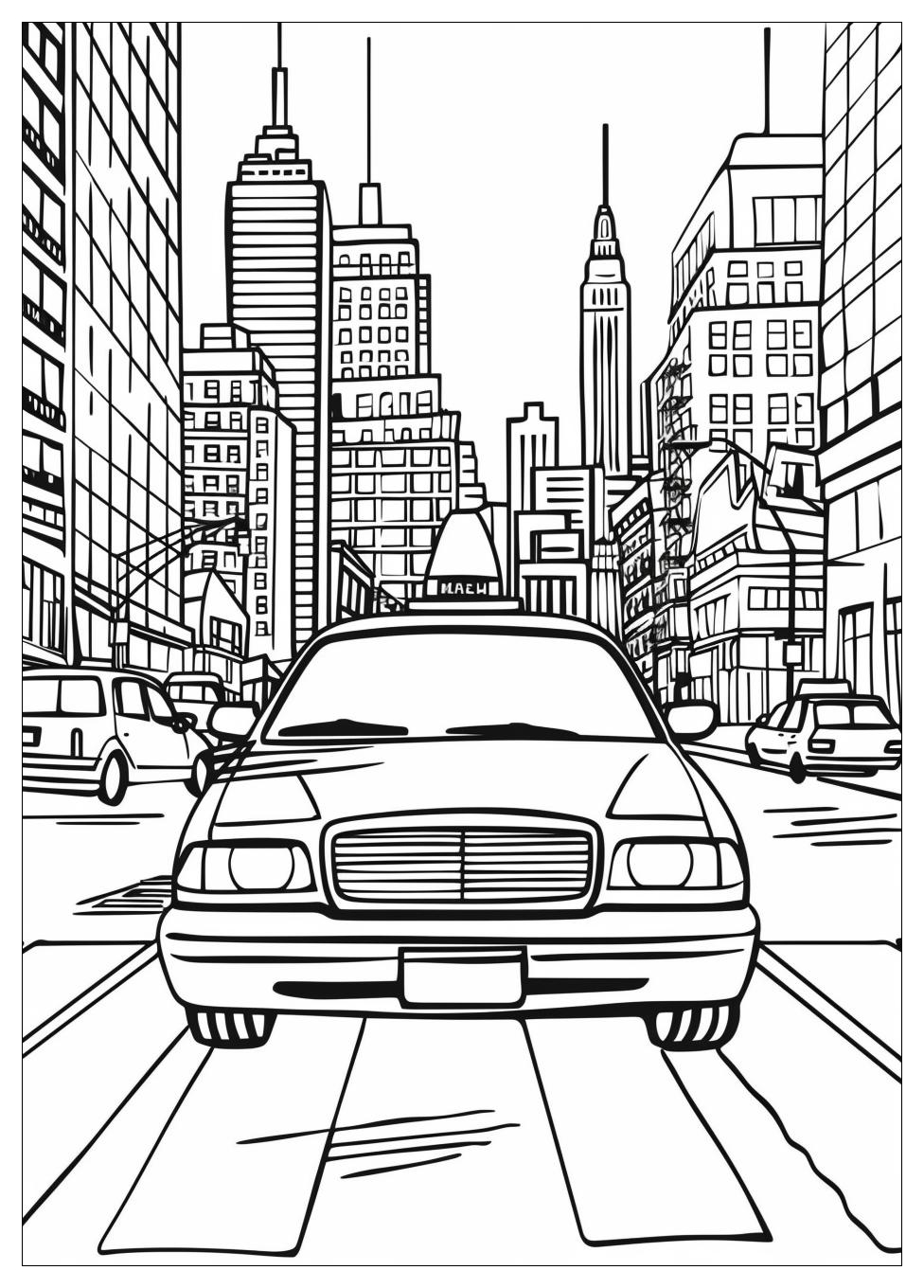 Taxi Coloring Pages-8