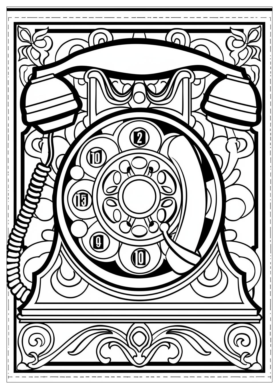 Telephone Coloring Pages-11