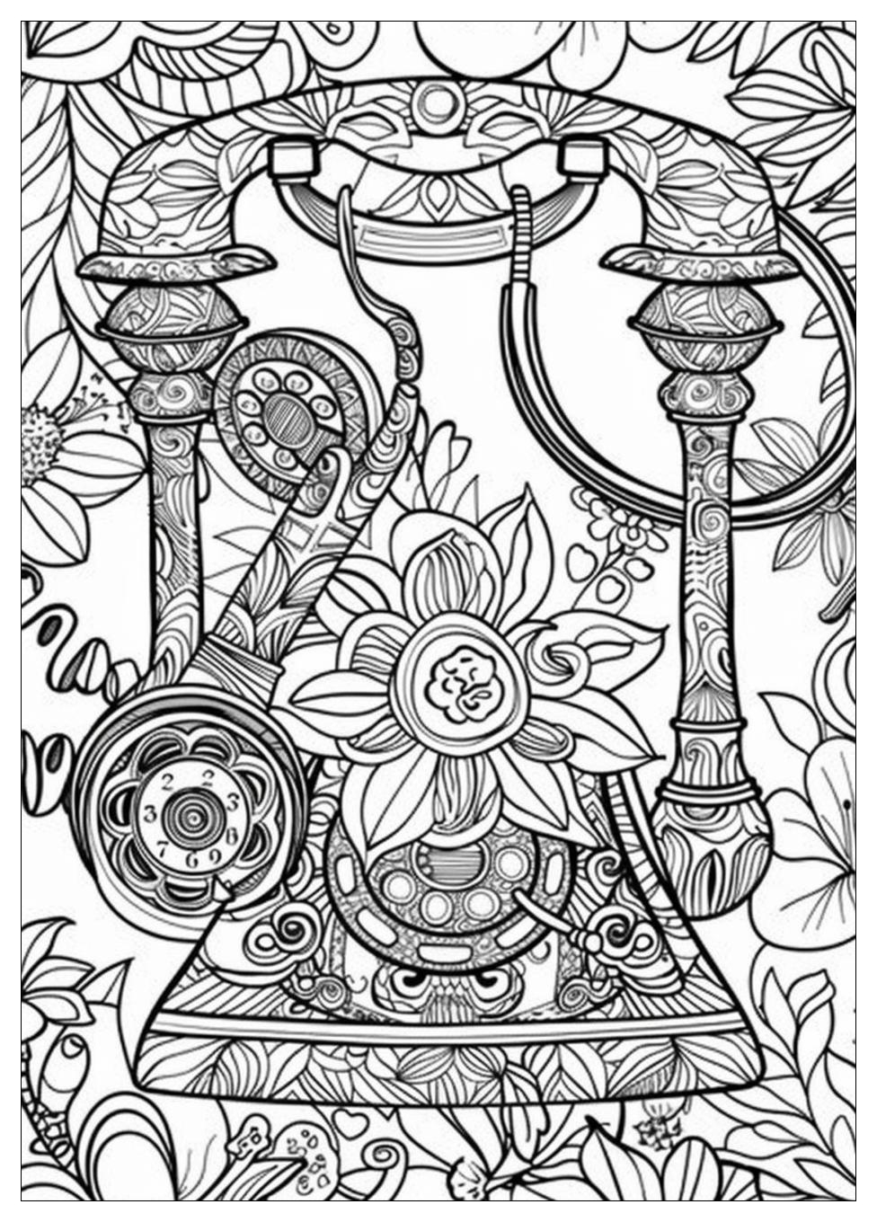 Telephone Coloring Pages-17