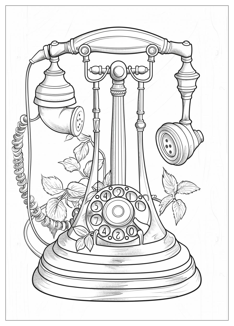 Telephone Coloring Pages-3