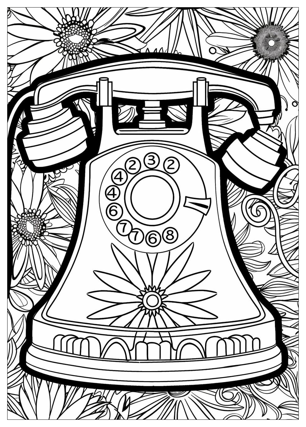 Telephone Coloring Pages-5