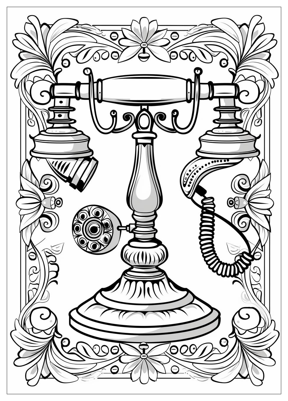 Telephone Coloring Pages-6