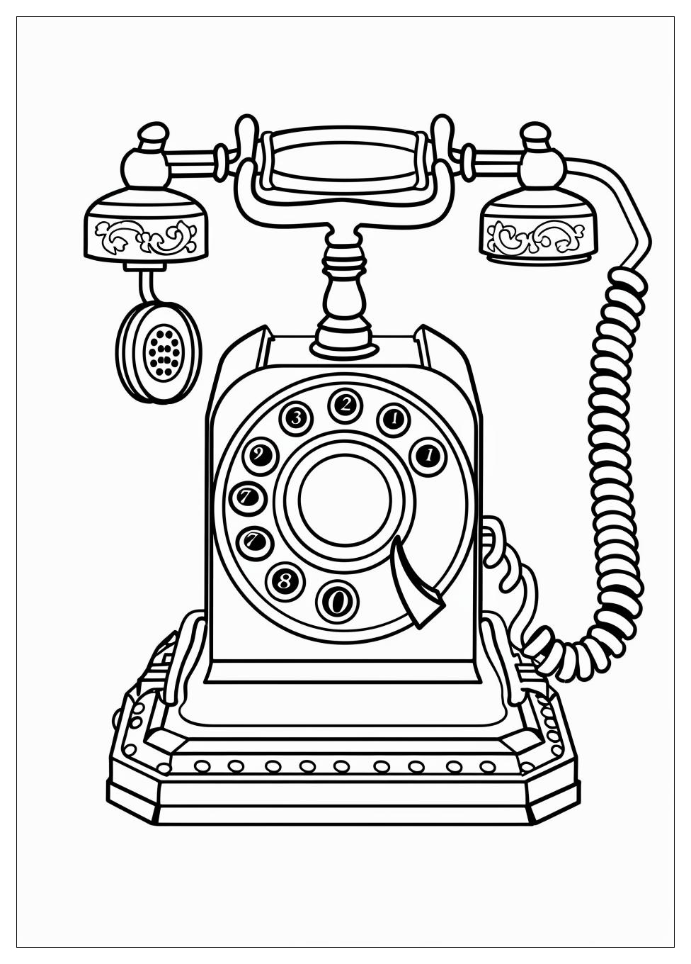 Telephone Coloring Pages-8