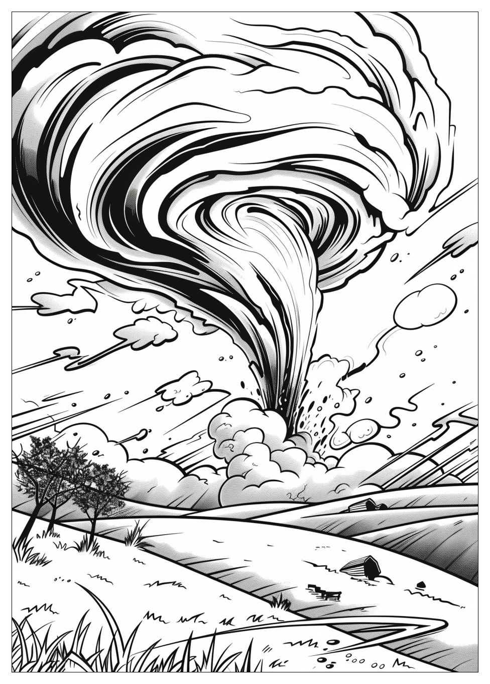 Tornado Coloring Pages-1