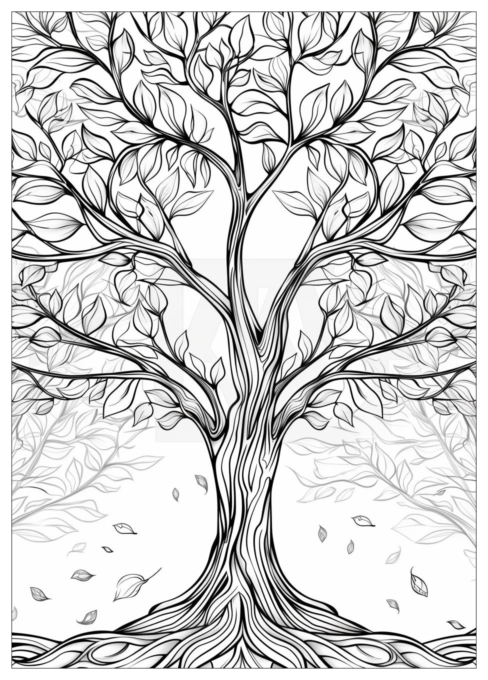 Tree Coloring Pages-14