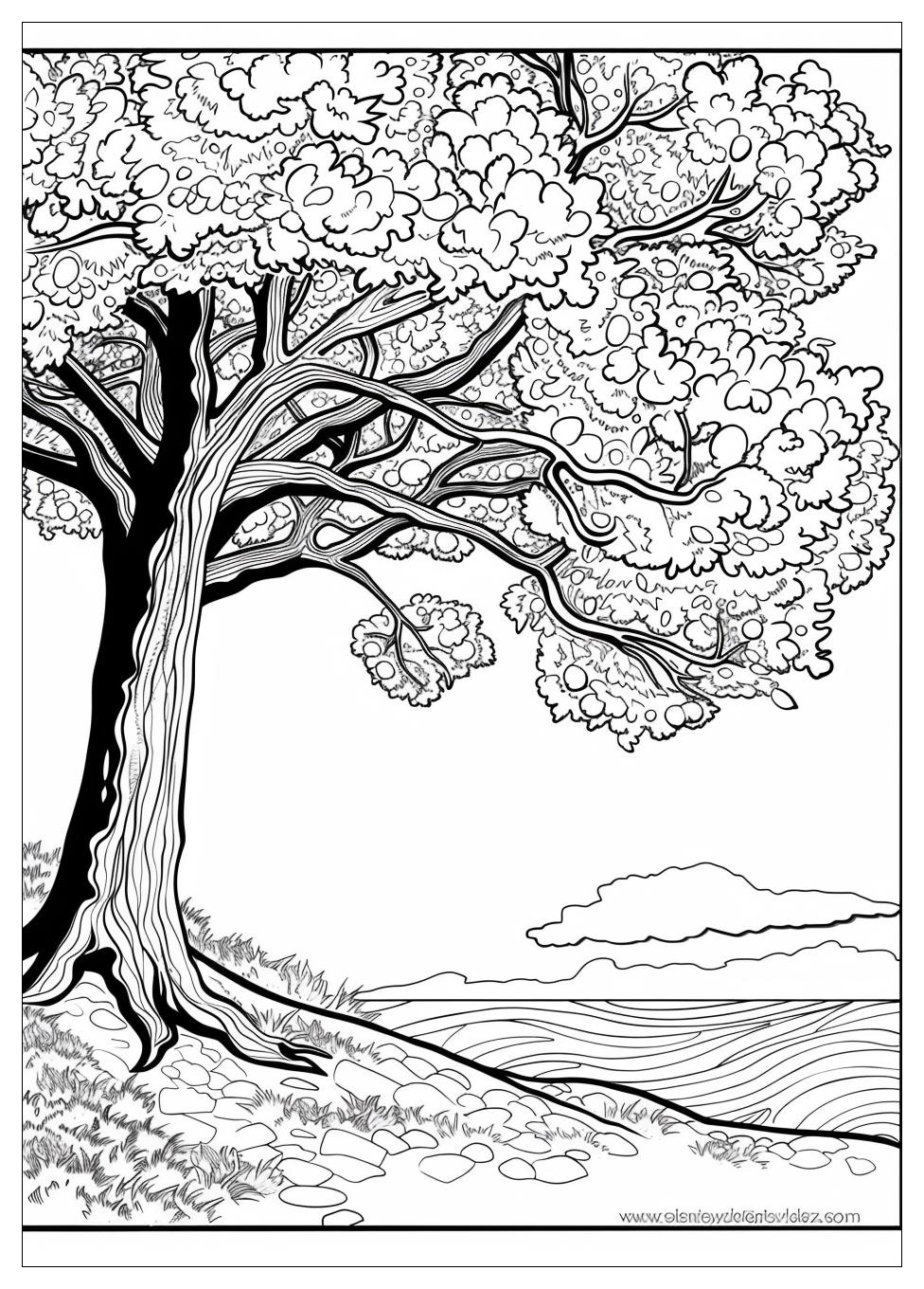 Tree Coloring Pages-17