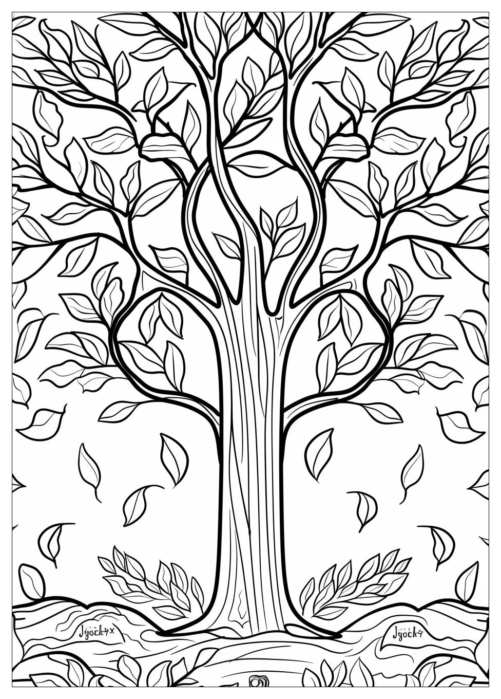 Tree Coloring Pages-4