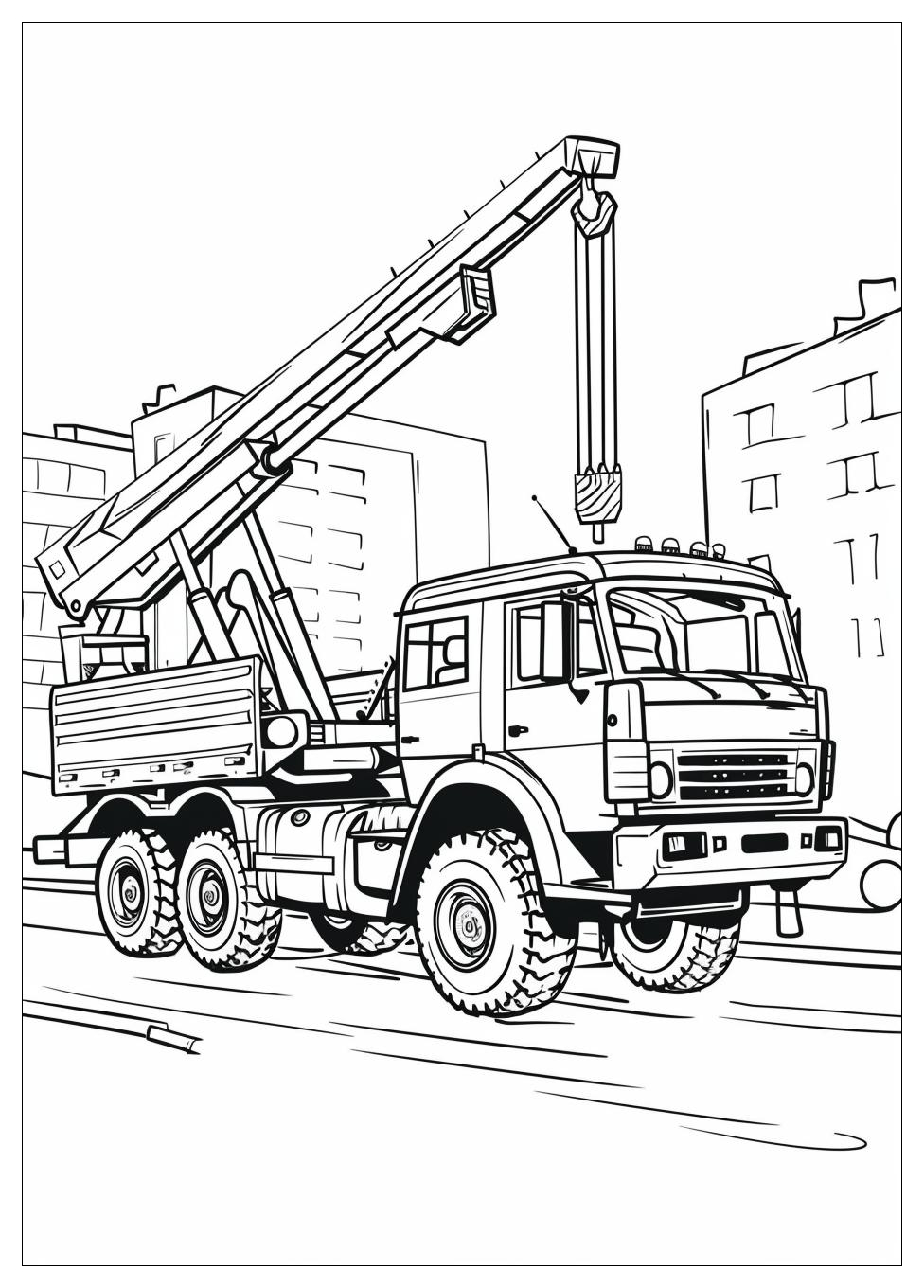 Truck Crane Coloring Pages-3