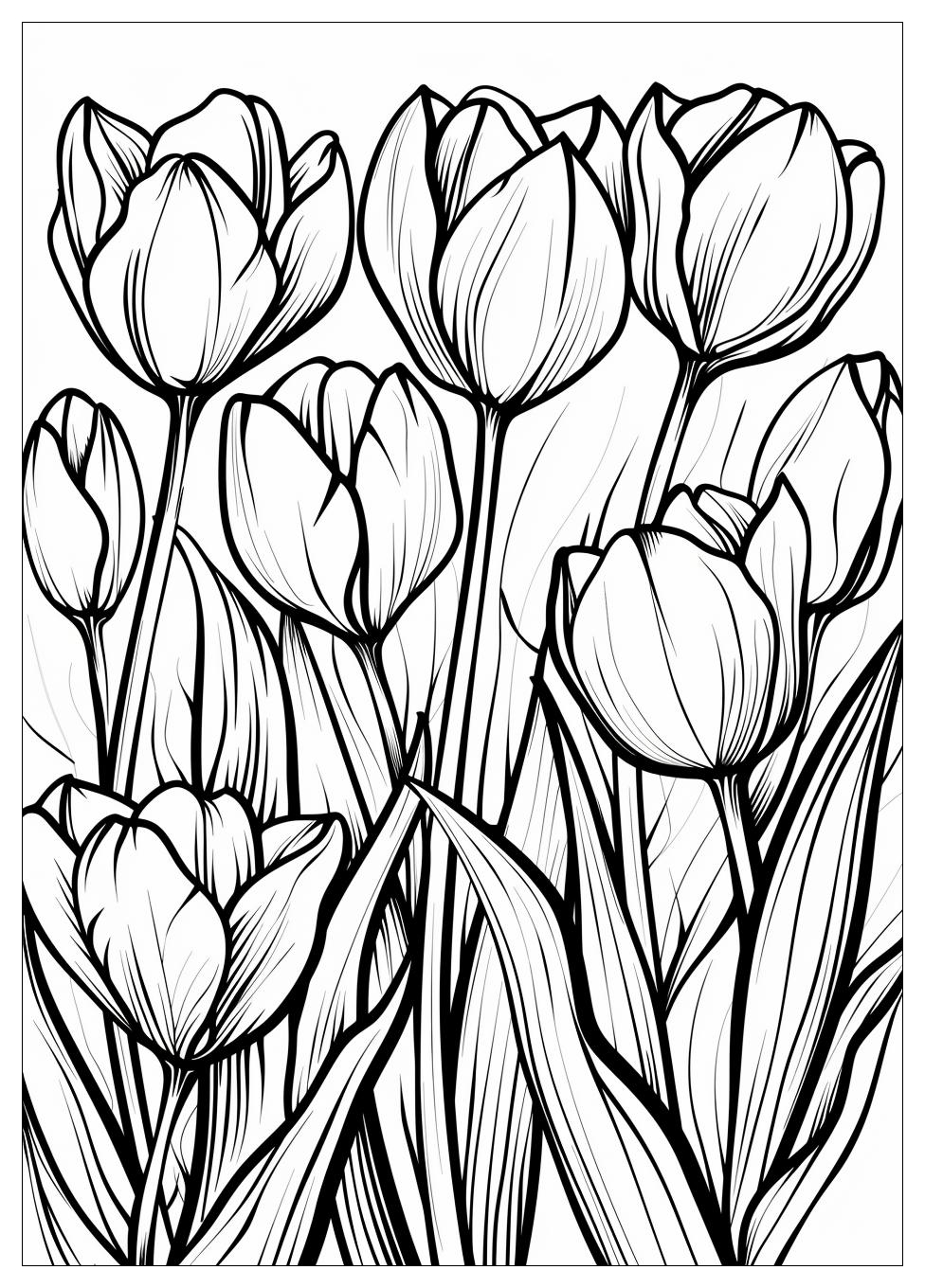 Tulip Coloring Pages-13