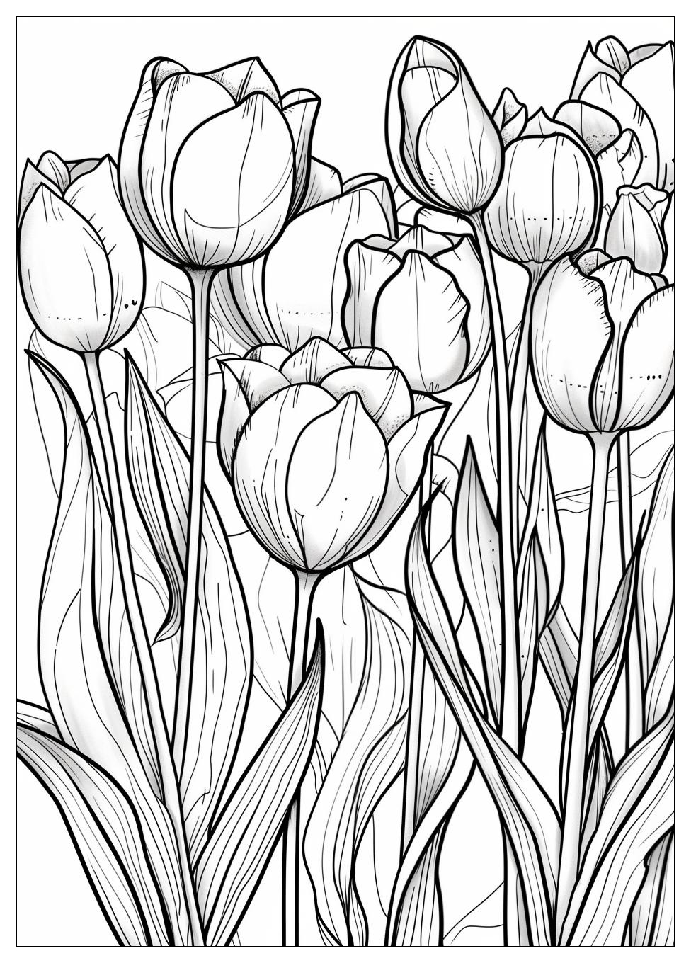 Tulip Coloring Pages-14