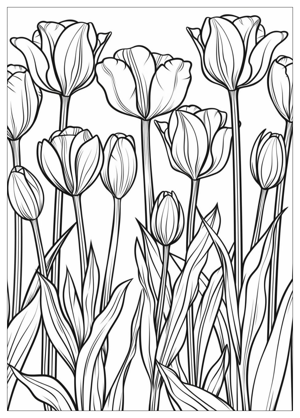 Tulip Coloring Pages-15