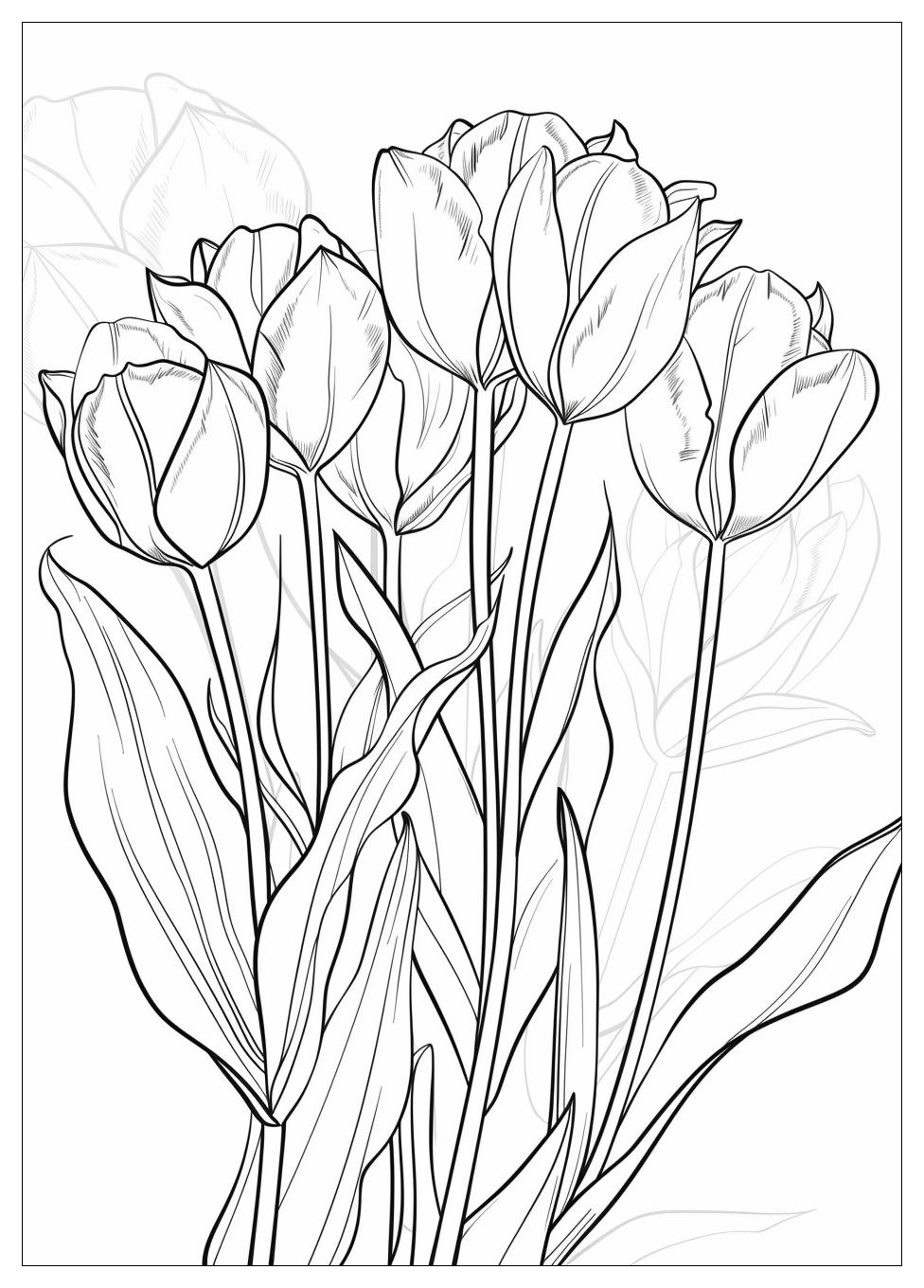 Tulip Coloring Pages-16