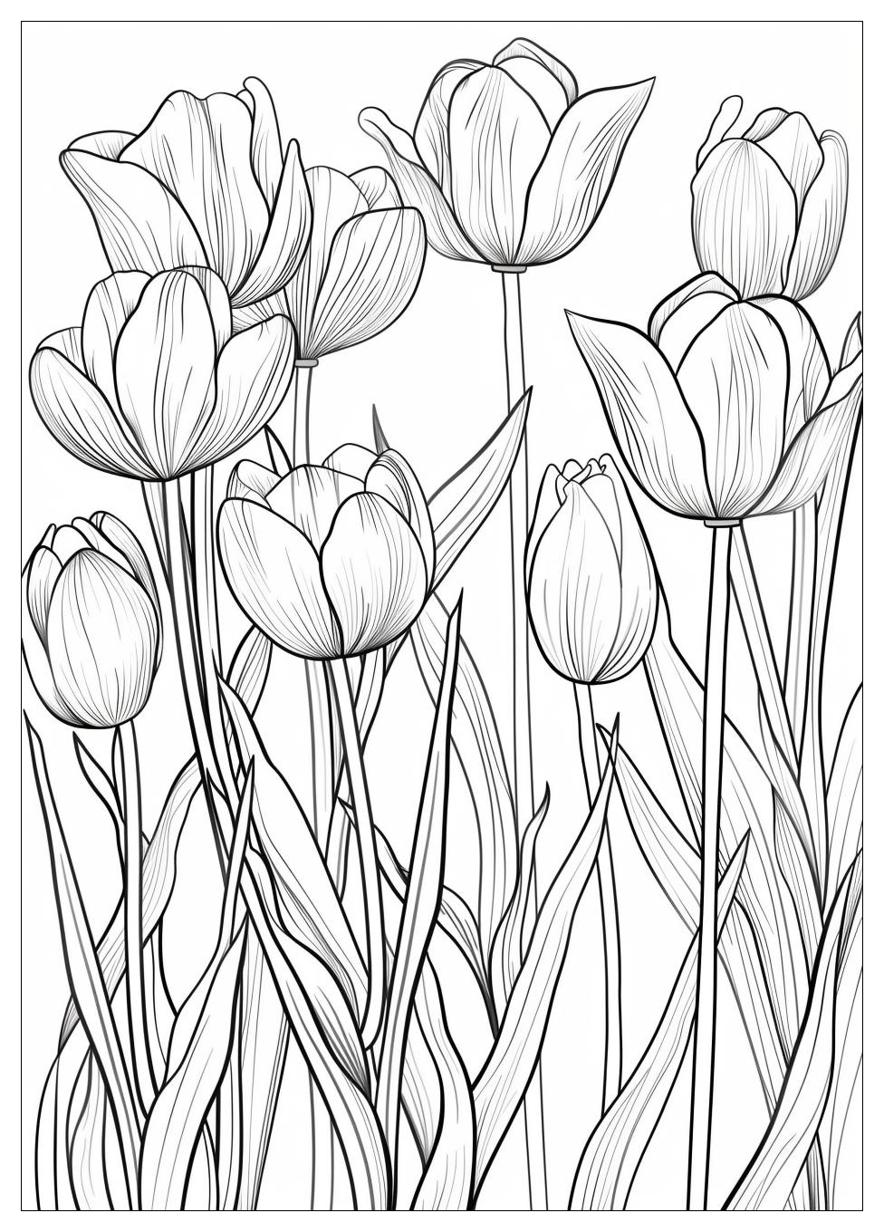 Tulip Coloring Pages-17