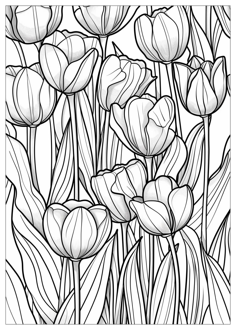 Tulip Coloring Pages-18