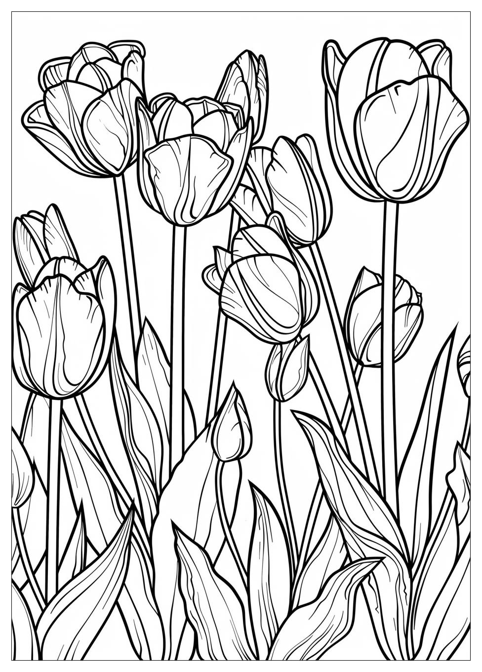 Tulip Coloring Pages-19