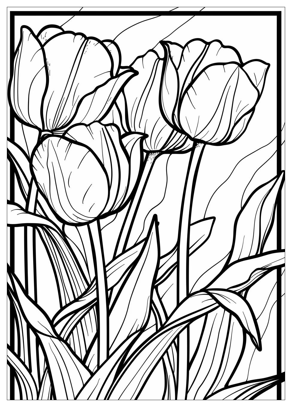 Tulip Coloring Pages-2