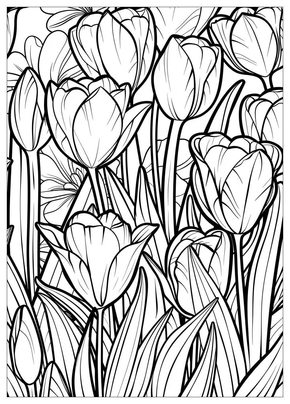 Tulip Coloring Pages-3