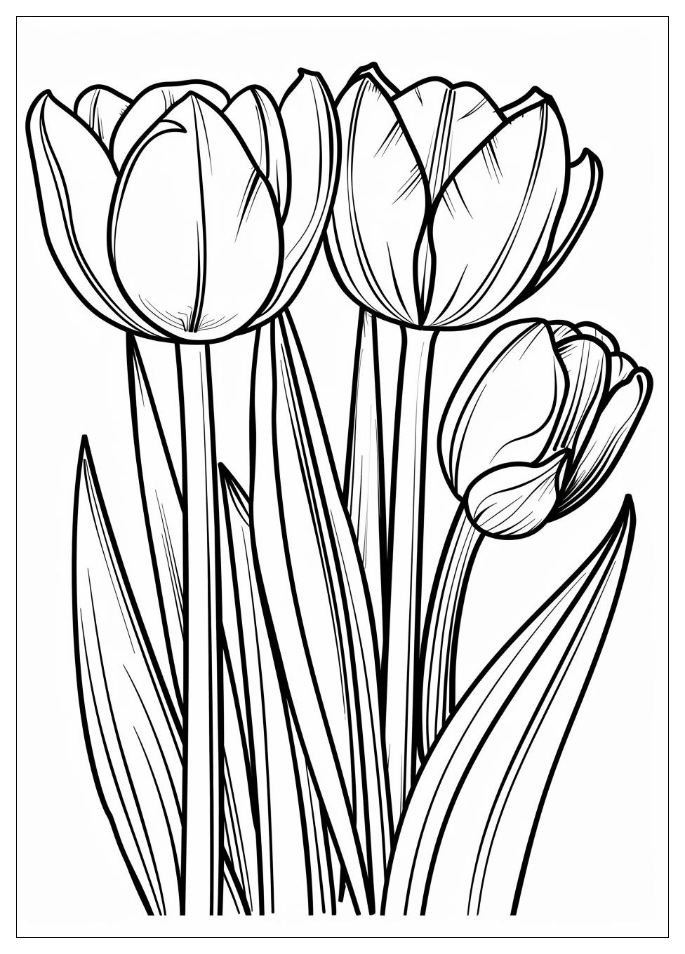 Tulip Coloring Pages-4