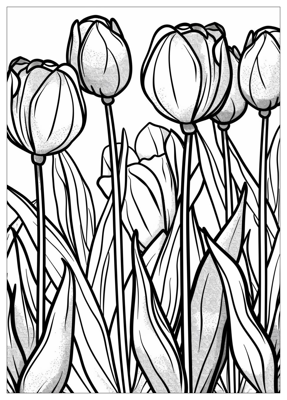 Tulip Coloring Pages-5