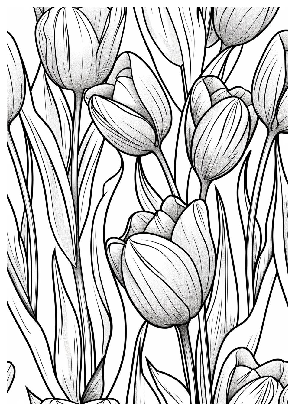 Tulip Coloring Pages-6