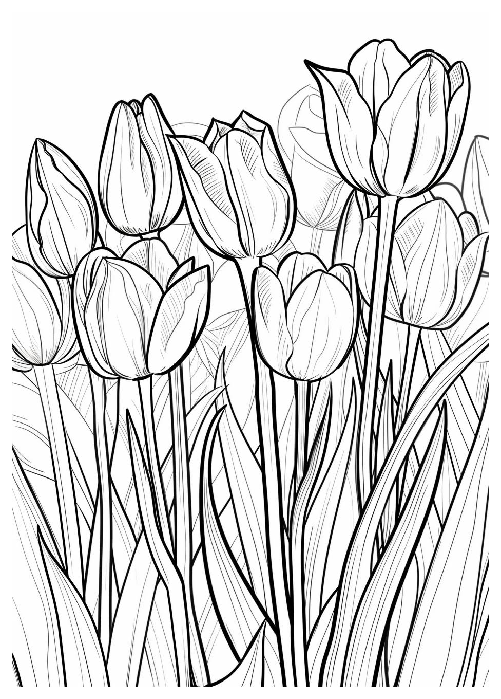 Tulip Coloring Pages-7