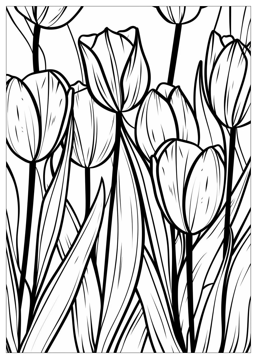 Tulip Coloring Pages-8