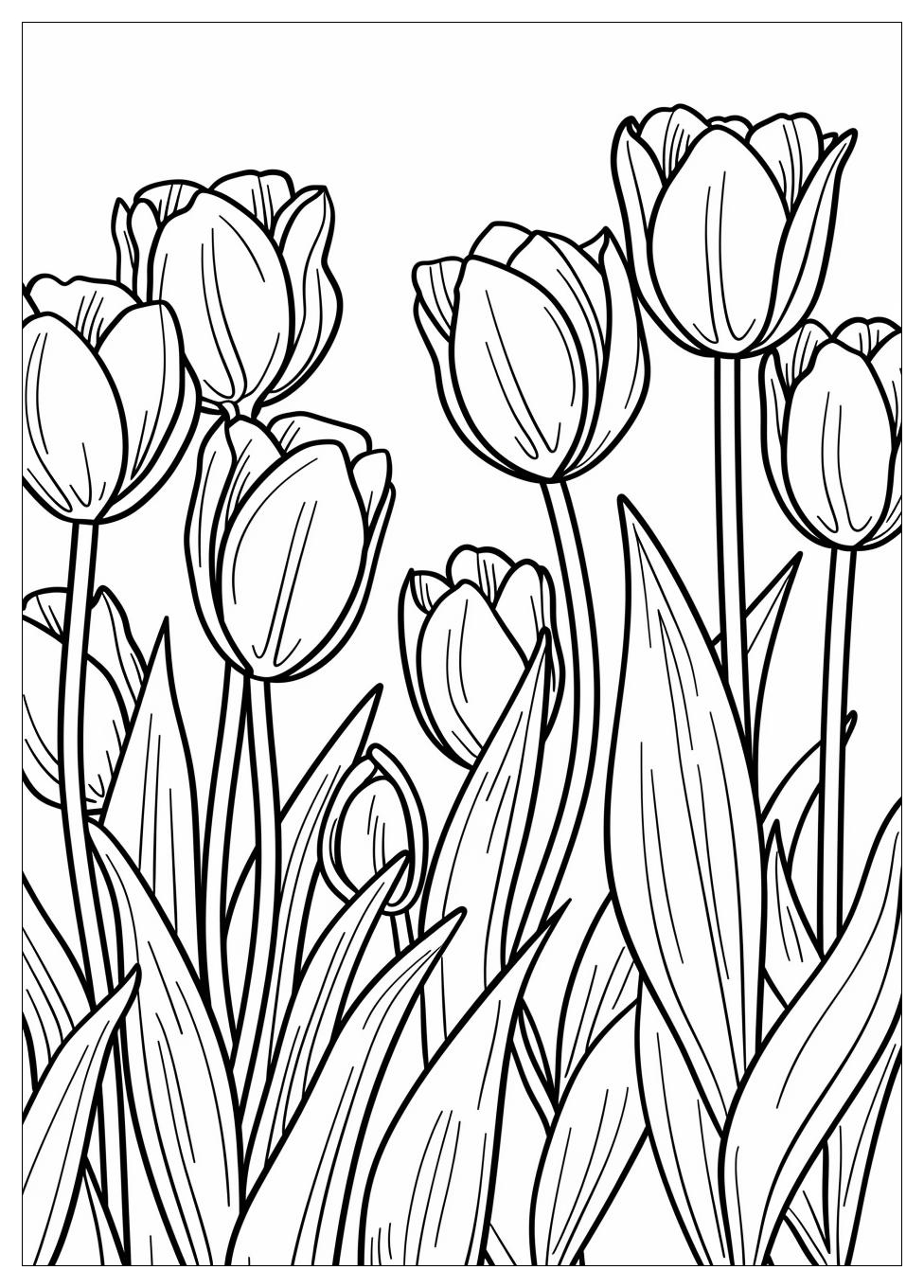 Tulip Coloring Pages-9